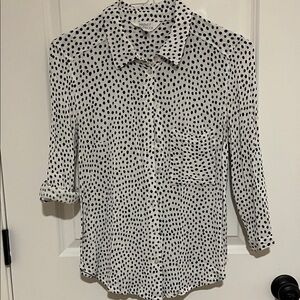 Black and White Blouse